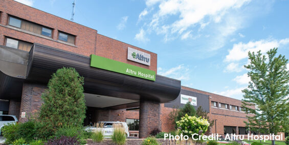 The Altru Hospital main entrance.