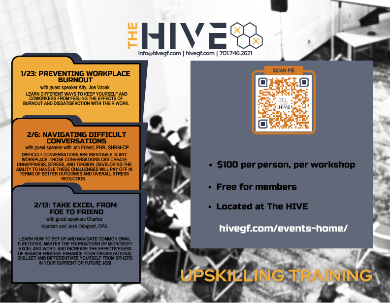 The HIVE Upskilling training promo graphic.