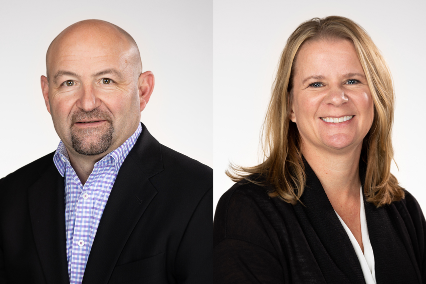 Combined headshots of Mac McLennan and Tammy Peterson.